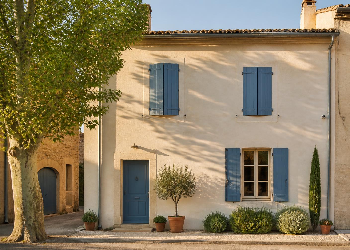 Façade de maison en cours de ravalement